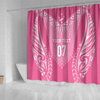 2025 Rugby Championship New Zealand Custom Shower Curtain Poutama Motifs - Pink Out - Aussie Hoodie