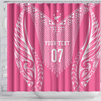 2025 Rugby Championship New Zealand Custom Shower Curtain Poutama Motifs - Pink Out - Aussie Hoodie
