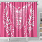 2025 Rugby Championship New Zealand Custom Shower Curtain Poutama Motifs - Pink Out - Aussie Hoodie