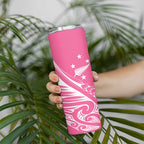 2025 Rugby Championship New Zealand Custom Skinny Tumbler Poutama Motifs - Pink Out - Aussie Hoodie