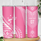 2025 Rugby Championship New Zealand Custom Skinny Tumbler Poutama Motifs - Pink Out - Aussie Hoodie
