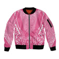 2025 Rugby Championship New Zealand Custom Sleeve Zip Bomber Jacket Poutama Motifs - Pink Out - Aussie Hoodie