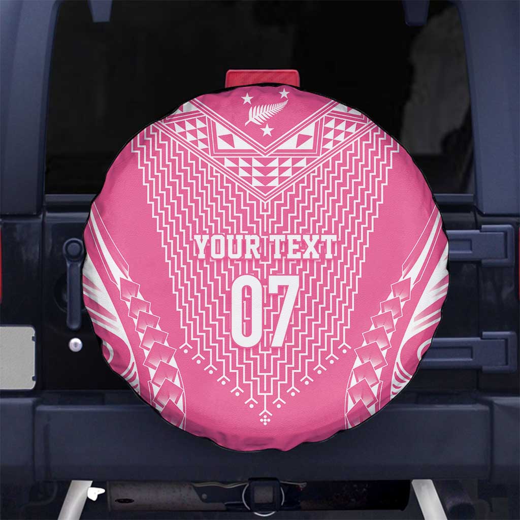 2025 Rugby Championship New Zealand Custom Spare Tire Cover Poutama Motifs - Pink Out - Aussie Hoodie