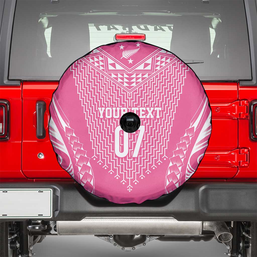 2025 Rugby Championship New Zealand Custom Spare Tire Cover Poutama Motifs - Pink Out - Aussie Hoodie