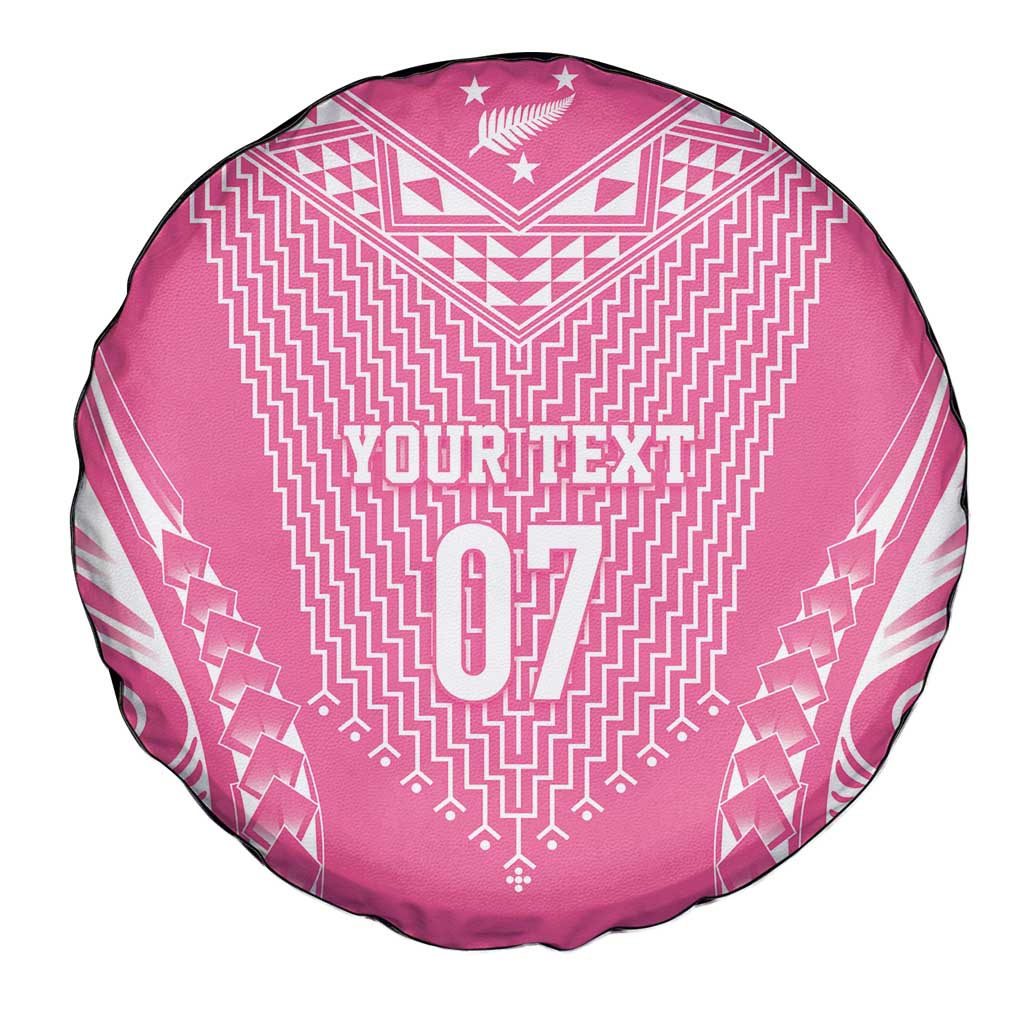 2025 Rugby Championship New Zealand Custom Spare Tire Cover Poutama Motifs - Pink Out - Aussie Hoodie