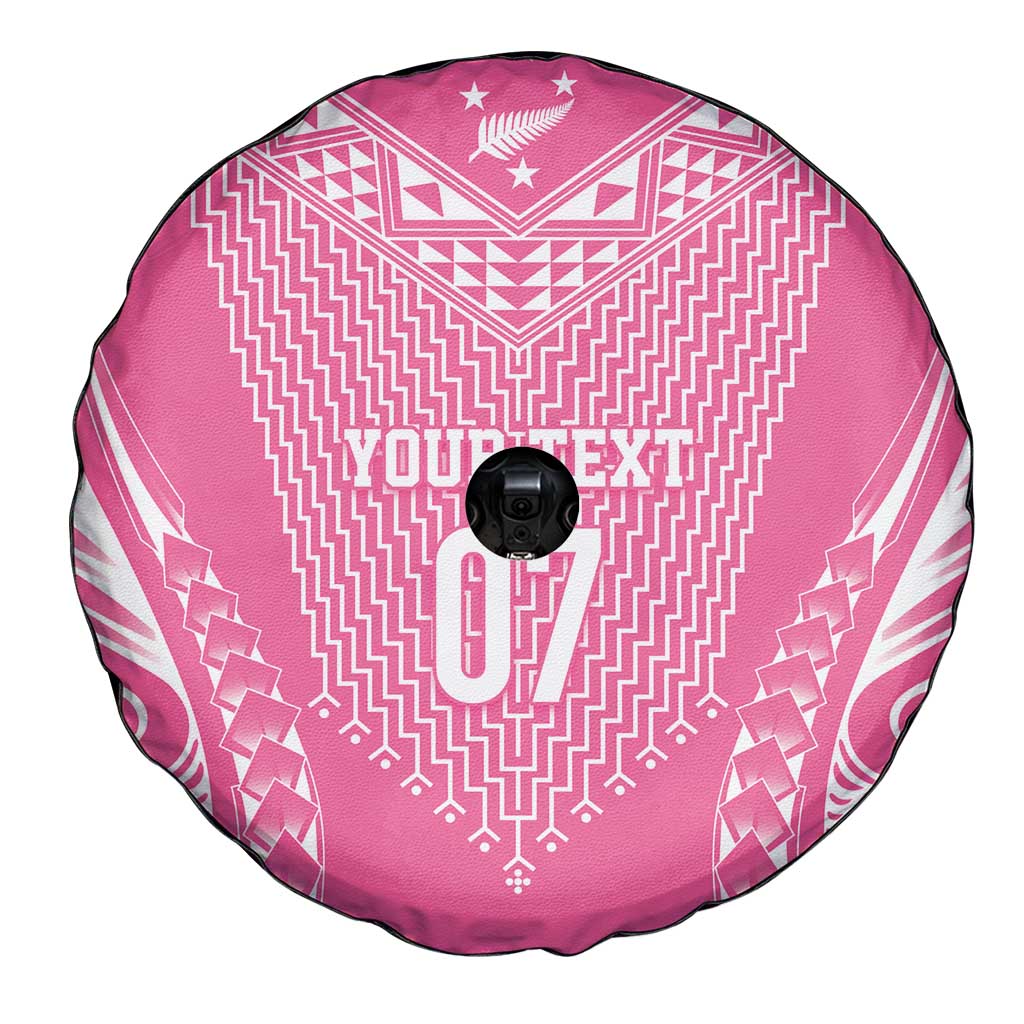 2025 Rugby Championship New Zealand Custom Spare Tire Cover Poutama Motifs - Pink Out - Aussie Hoodie