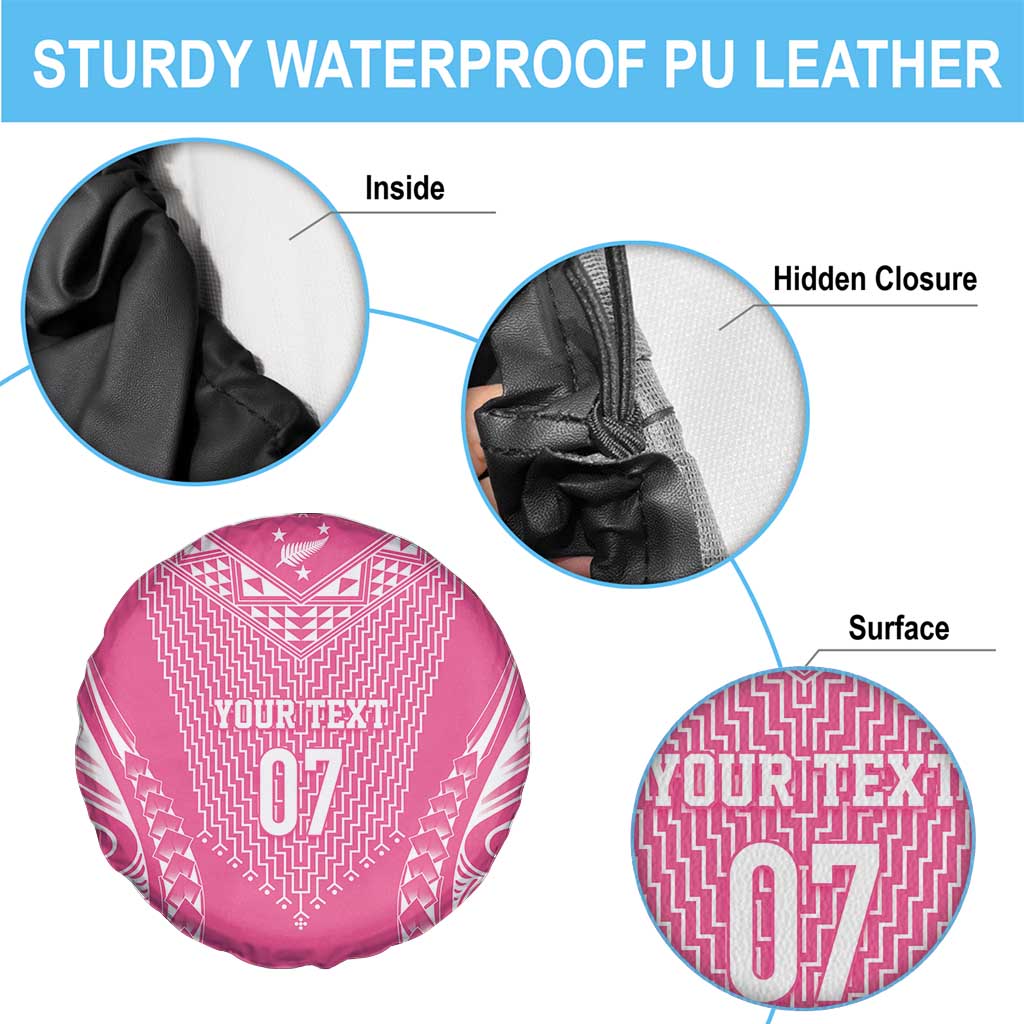 2025 Rugby Championship New Zealand Custom Spare Tire Cover Poutama Motifs - Pink Out - Aussie Hoodie