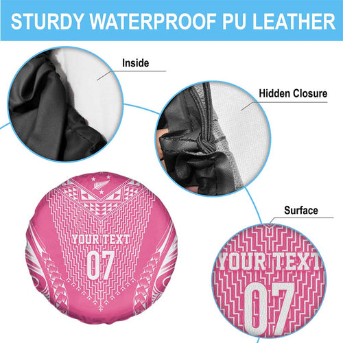 2025 Rugby Championship New Zealand Custom Spare Tire Cover Poutama Motifs - Pink Out - Aussie Hoodie