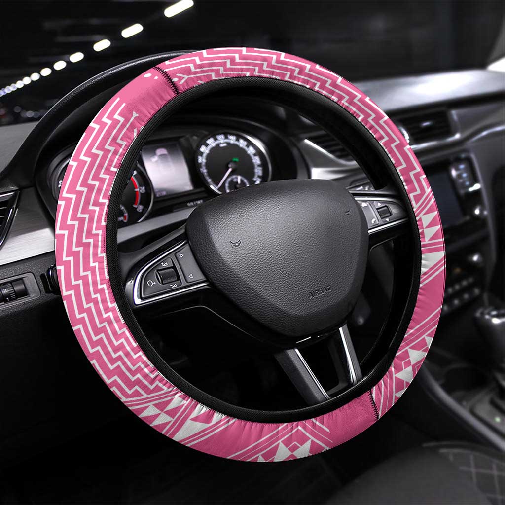 2025 Rugby Championship New Zealand Steering Wheel Cover Poutama Motifs - Pink Out - Aussie Hoodie