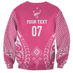 2025 Rugby Championship New Zealand Custom Sweatshirt Poutama Motifs - Pink Out - Aussie Hoodie