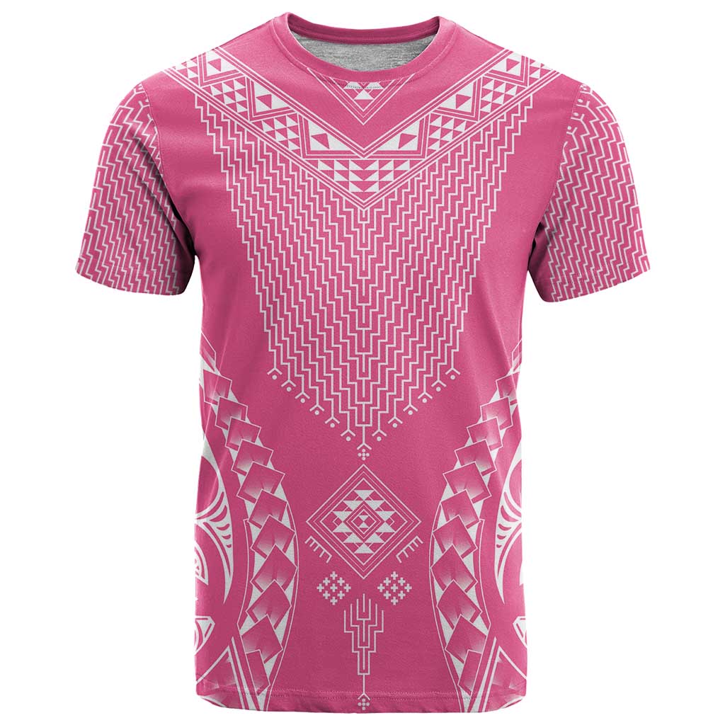 2025 Rugby Championship New Zealand Custom T Shirt Poutama Motifs - Pink Out - Aussie Hoodie