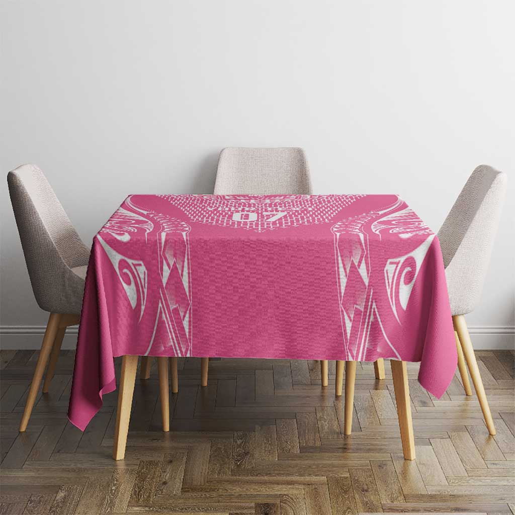 2025 Rugby Championship New Zealand Custom Tablecloth Poutama Motifs - Pink Out - Aussie Hoodie
