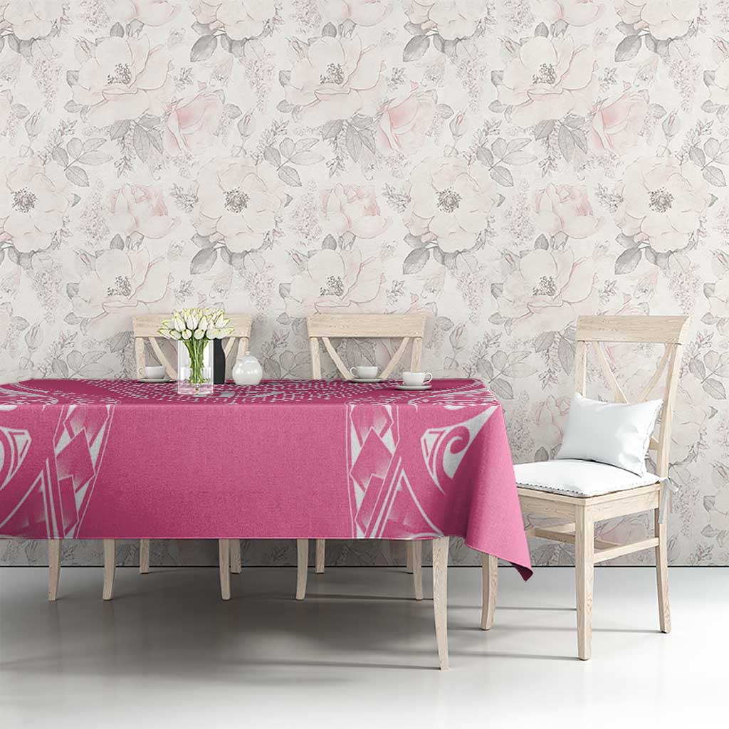 2025 Rugby Championship New Zealand Custom Tablecloth Poutama Motifs - Pink Out - Aussie Hoodie