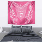 2025 Rugby Championship New Zealand Custom Tapestry Poutama Motifs - Pink Out - Aussie Hoodie