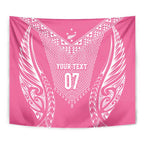 2025 Rugby Championship New Zealand Custom Tapestry Poutama Motifs - Pink Out - Aussie Hoodie