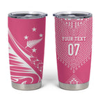2025 Rugby Championship New Zealand Custom Tumbler Cup Poutama Motifs - Pink Out - Aussie Hoodie