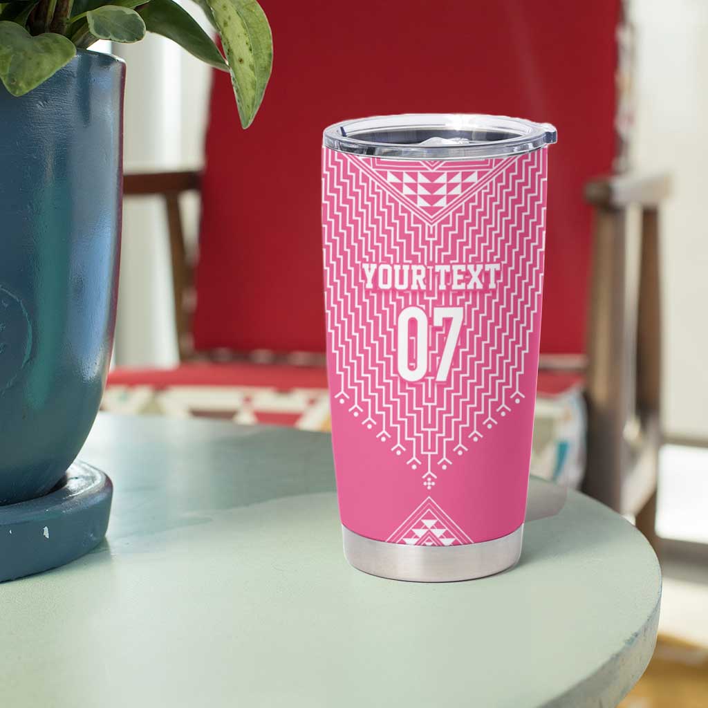 2025 Rugby Championship New Zealand Custom Tumbler Cup Poutama Motifs - Pink Out - Aussie Hoodie
