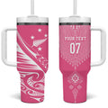 2025 Rugby Championship New Zealand Custom Tumbler With Handle Poutama Motifs - Pink Out - Aussie Hoodie