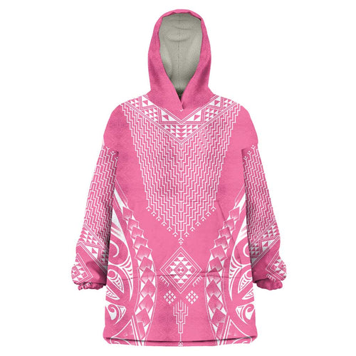 2025 Rugby Championship New Zealand Custom Wearable Blanket Hoodie Poutama Motifs - Pink Out - Aussie Hoodie