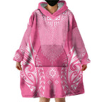 2025 Rugby Championship New Zealand Custom Wearable Blanket Hoodie Poutama Motifs - Pink Out - Aussie Hoodie