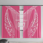 2025 Rugby Championship New Zealand Custom Window Curtain Poutama Motifs - Pink Out - Aussie Hoodie