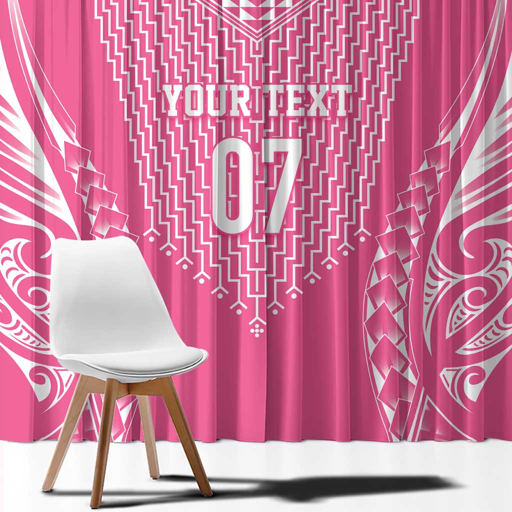 2025 Rugby Championship New Zealand Custom Window Curtain Poutama Motifs - Pink Out - Aussie Hoodie