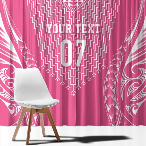2025 Rugby Championship New Zealand Custom Window Curtain Poutama Motifs - Pink Out - Aussie Hoodie