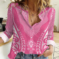 2025 Rugby Championship New Zealand Custom Women Casual Shirt Poutama Motifs - Pink Out - Aussie Hoodie