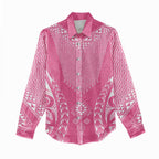 2025 Rugby Championship New Zealand Custom Women Casual Shirt Poutama Motifs - Pink Out - Aussie Hoodie