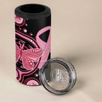 Australia Indigenous Can Cooler Tumbler Breast Cancer Ribbon Butterfly Aboriginal Arts