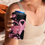 Australia Indigenous Can Cooler Tumbler Breast Cancer Ribbon Butterfly Aboriginal Arts