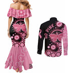 australia-indigenous-couples-matching-mermaid-dress-and-long-sleeve-button-shirts-breast-cancer-ribbon-butterfly-aboriginal-arts