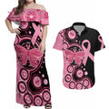 australia-indigenous-couples-matching-off-shoulder-maxi-dress-and-hawaiian-shirt-breast-cancer-ribbon-butterfly-aboriginal-arts