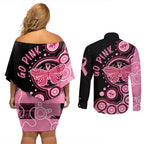 australia-indigenous-couples-matching-off-shoulder-short-dress-and-long-sleeve-button-shirts-breast-cancer-ribbon-butterfly-aboriginal-arts