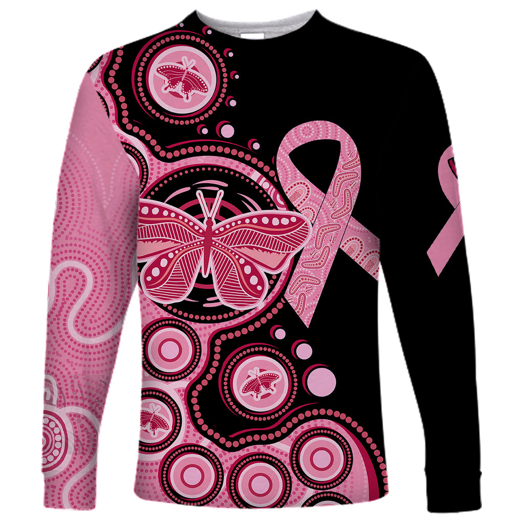 australia-indigenous-long-sleeve-shirt-breast-cancer-ribbon-butterfly-aboriginal-arts