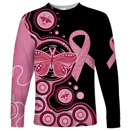 australia-indigenous-long-sleeve-shirt-breast-cancer-ribbon-butterfly-aboriginal-arts