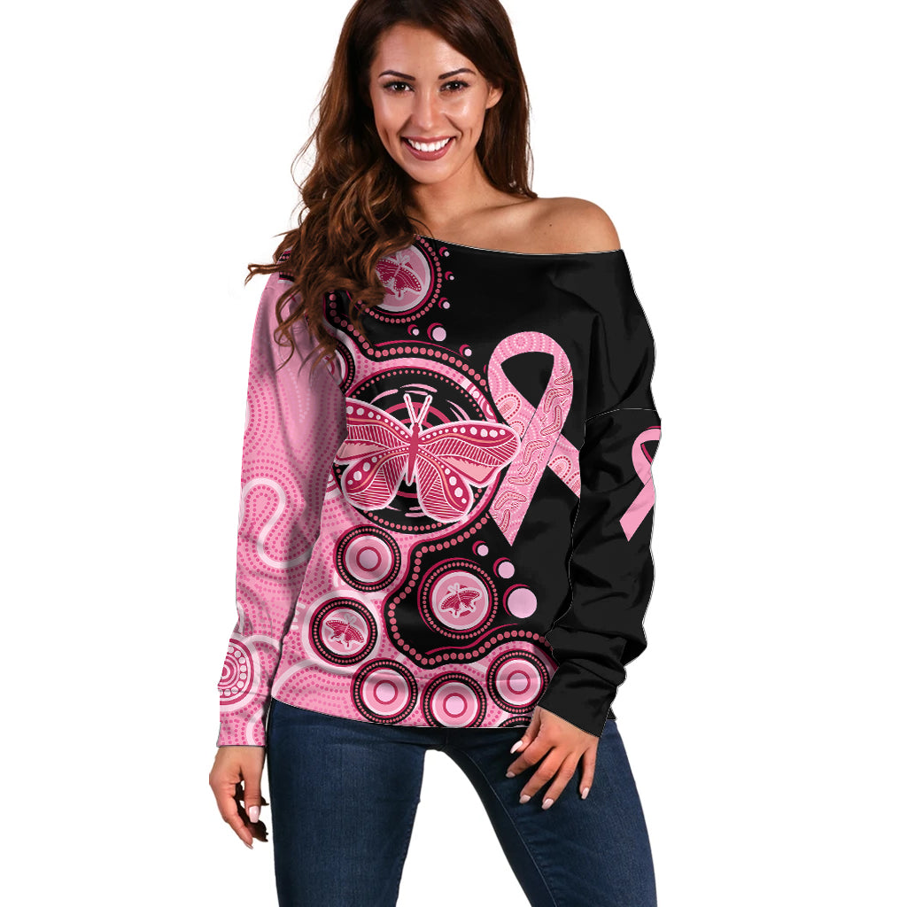 australia-indigenous-off-shoulder-sweater-breast-cancer-ribbon-butterfly-aboriginal-arts