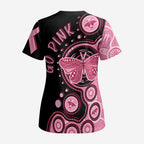 Australia Indigenous Scrub Top Breast Cancer Ribbon Butterfly Aboriginal Arts - Aussie Hoodie