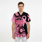 Australia Indigenous Scrub Top Breast Cancer Ribbon Butterfly Aboriginal Arts - Aussie Hoodie