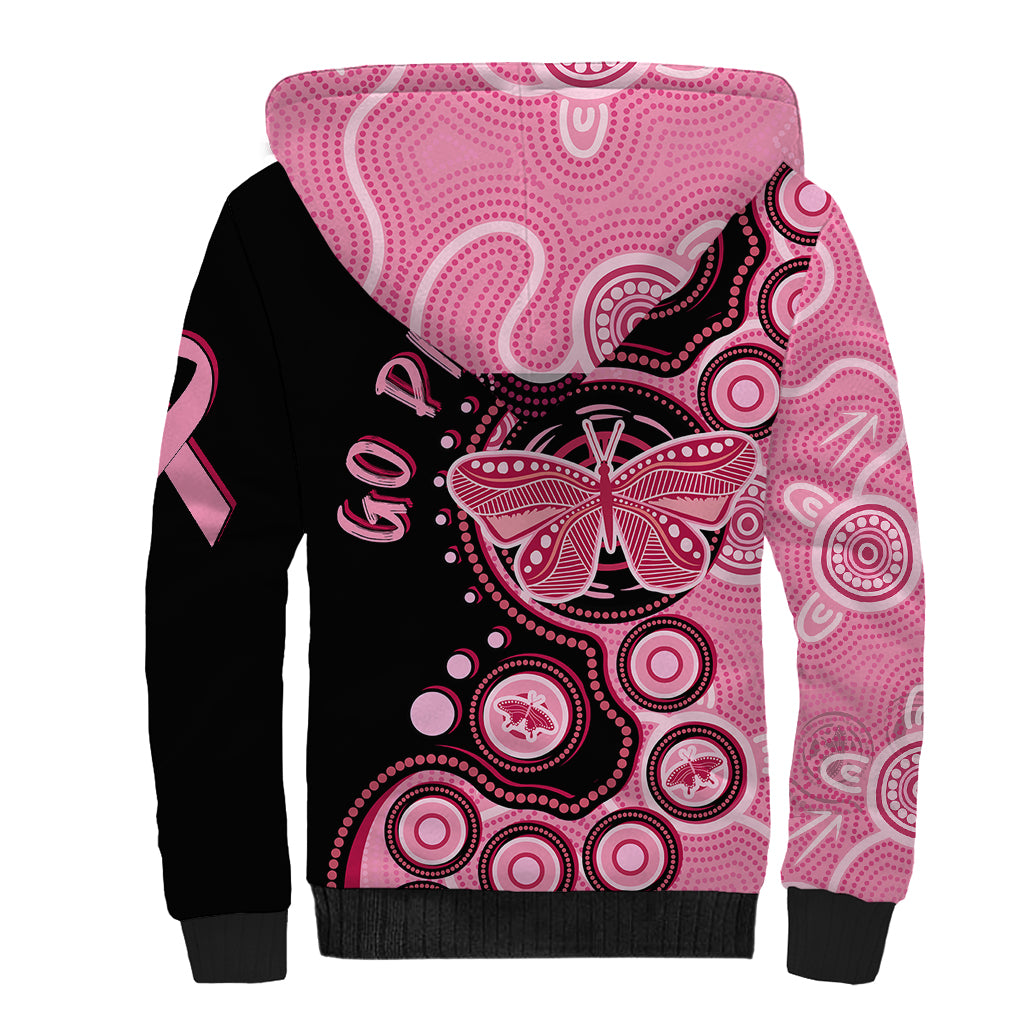 australia-indigenous-sherpa-hoodie-breast-cancer-ribbon-butterfly-aboriginal-arts