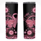 Australia Indigenous Skinny Tumbler Breast Cancer Ribbon Butterfly Aboriginal Arts
