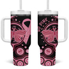 Australia Indigenous Tumbler With Handle Breast Cancer Ribbon Butterfly Aboriginal Arts