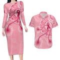 australia-indigenous-couples-matching-long-sleeve-bodycon-dress-and-hawaiian-shirt-breast-cancer-ribbon-aboriginal-art-pink
