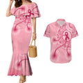 australia-indigenous-couples-matching-mermaid-dress-and-hawaiian-shirt-breast-cancer-ribbon-aboriginal-art-pink