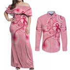 australia-indigenous-couples-matching-off-shoulder-maxi-dress-and-long-sleeve-button-shirts-breast-cancer-ribbon-aboriginal-art-pink