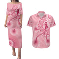 australia-indigenous-couples-matching-puletasi-dress-and-hawaiian-shirt-breast-cancer-ribbon-aboriginal-art-pink