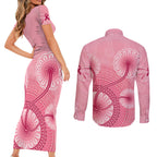 australia-indigenous-couples-matching-short-sleeve-bodycon-dress-and-long-sleeve-button-shirts-breast-cancer-ribbon-aboriginal-art-pink