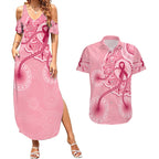australia-indigenous-couples-matching-summer-maxi-dress-and-hawaiian-shirt-breast-cancer-ribbon-aboriginal-art-pink