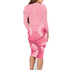 australia-indigenous-family-matching-long-sleeve-bodycon-dress-and-hawaiian-shirt-breast-cancer-ribbon-aboriginal-art-pink