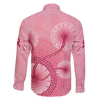 australia-indigenous-family-matching-mermaid-dress-and-hawaiian-shirt-breast-cancer-ribbon-aboriginal-art-pink